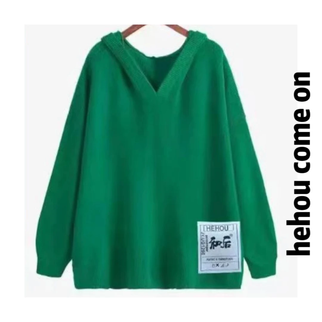 91075 和后品牌 冬季宽松oversize中长款秋冬时尚百搭潮流毛衣