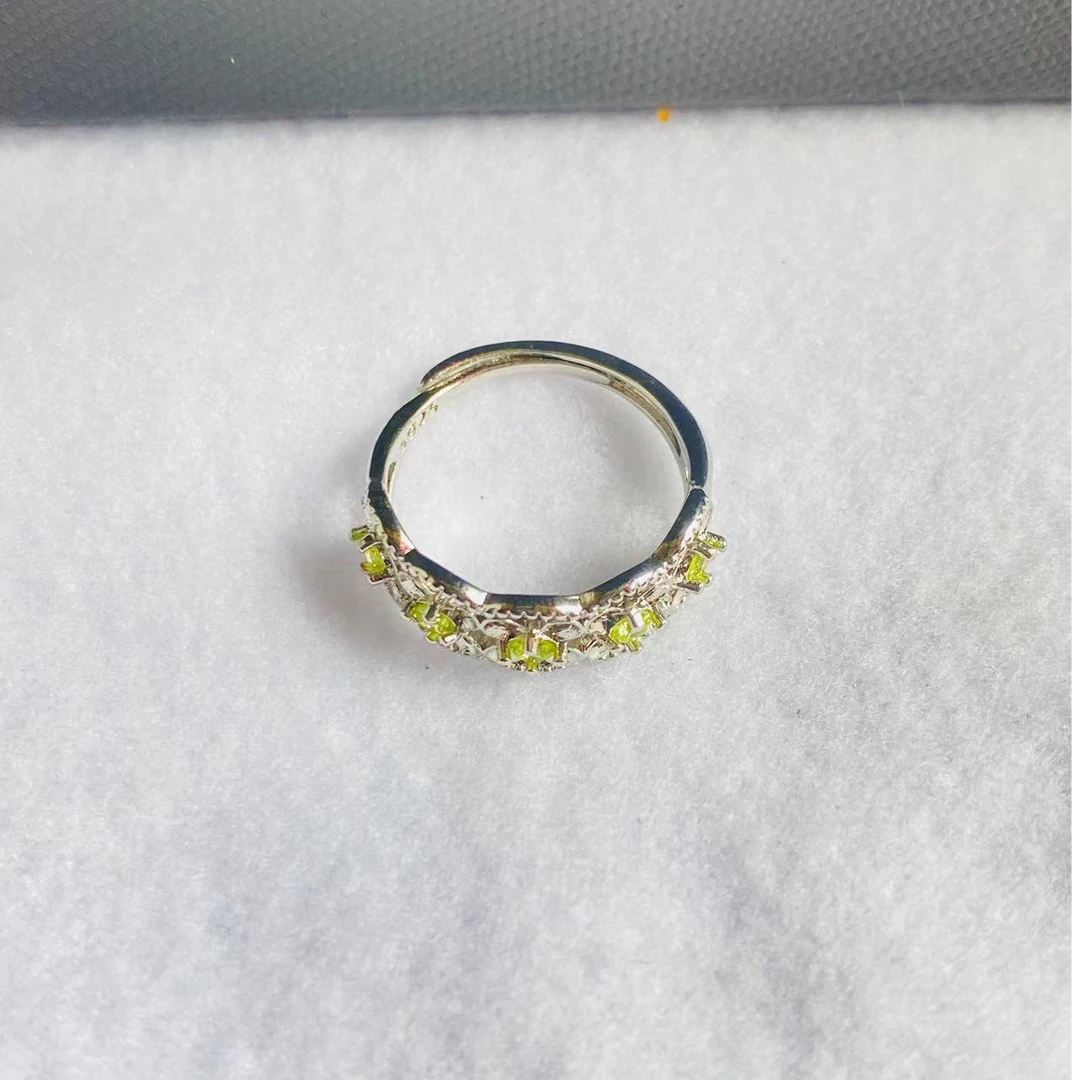 H1-316天然橄榄石戒指