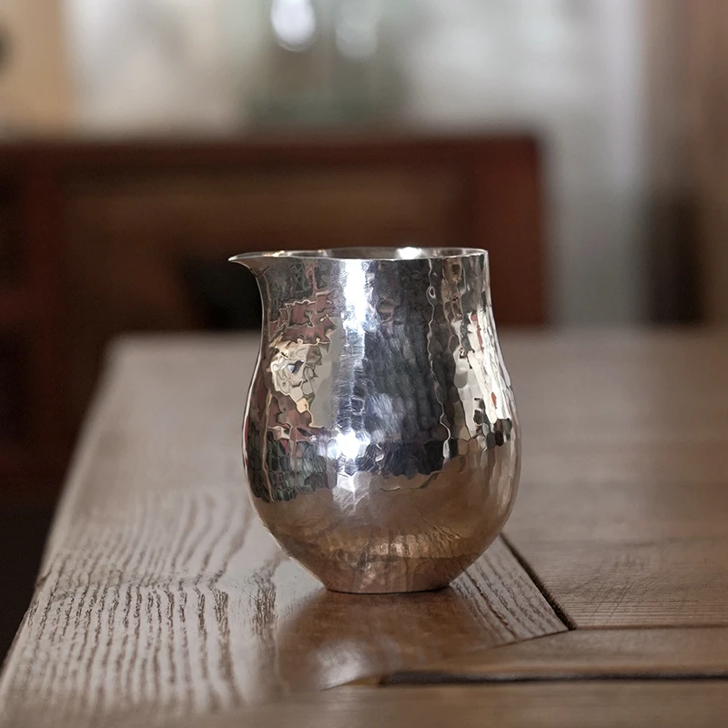 恋物志银器纯银999足银日式分酒器纯手工分茶器茶海茶具酒具 光韵