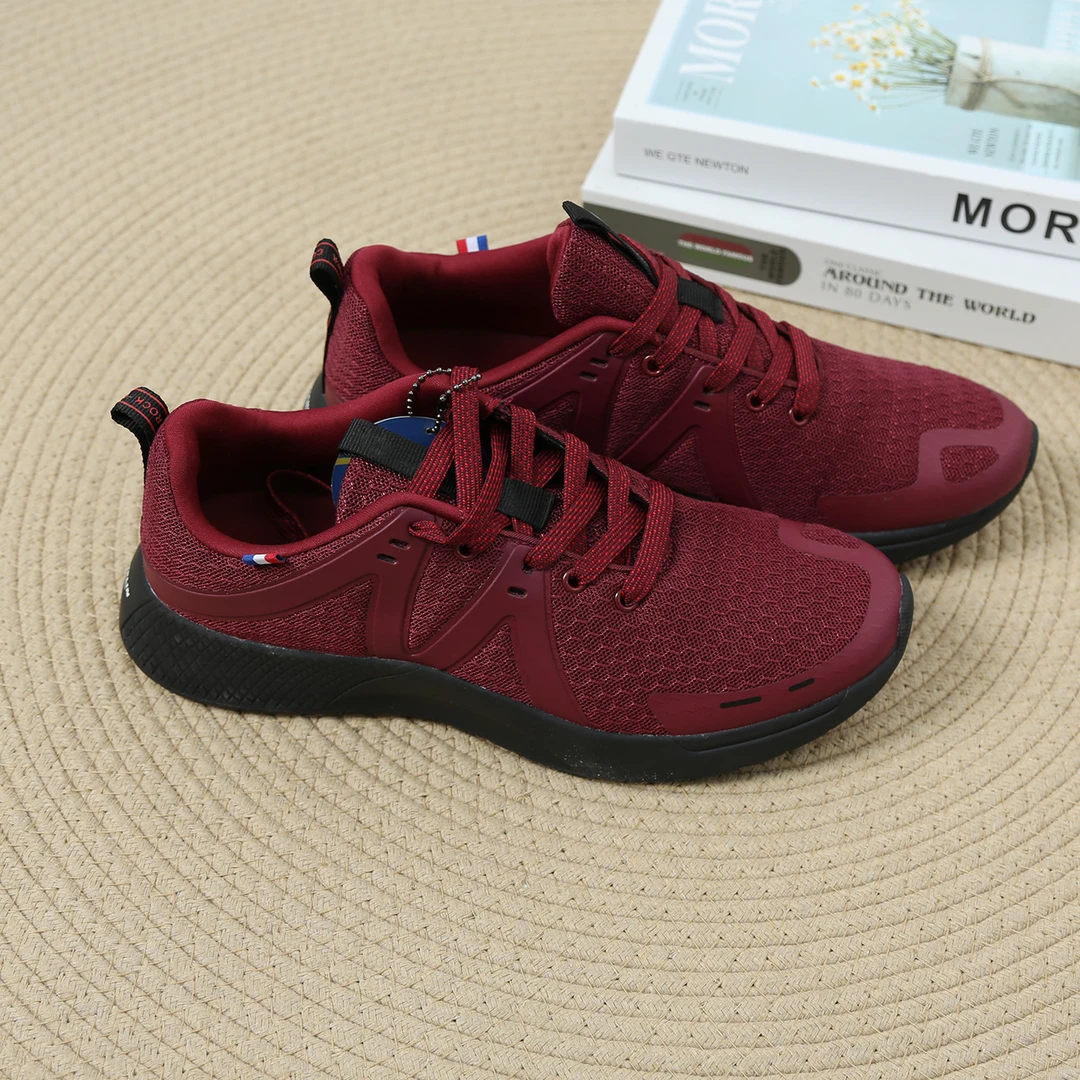 外贸单运动鞋男鞋网面透气休闲鞋慢跑鞋轻便跑鞋简约百搭-6D286