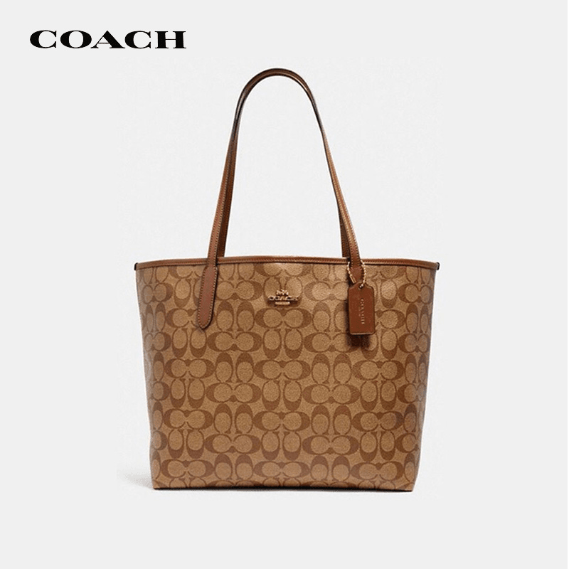 COACH/蔻驰奥莱女士经典CITY单肩托特包通勤包大容量5696-IME74