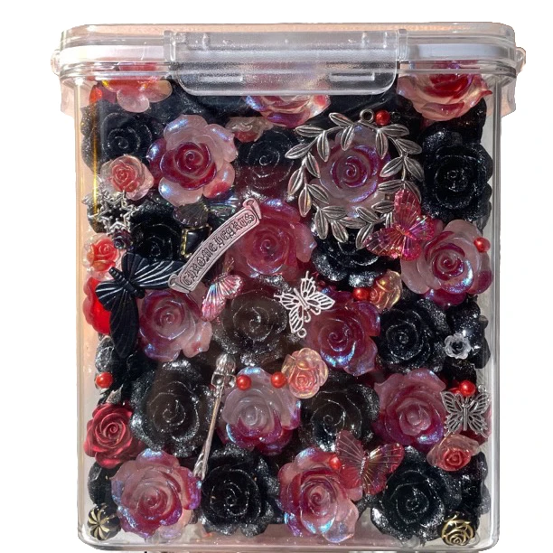 【7777家】之2500ml手工树脂花花罐diy罐，制作定制罐