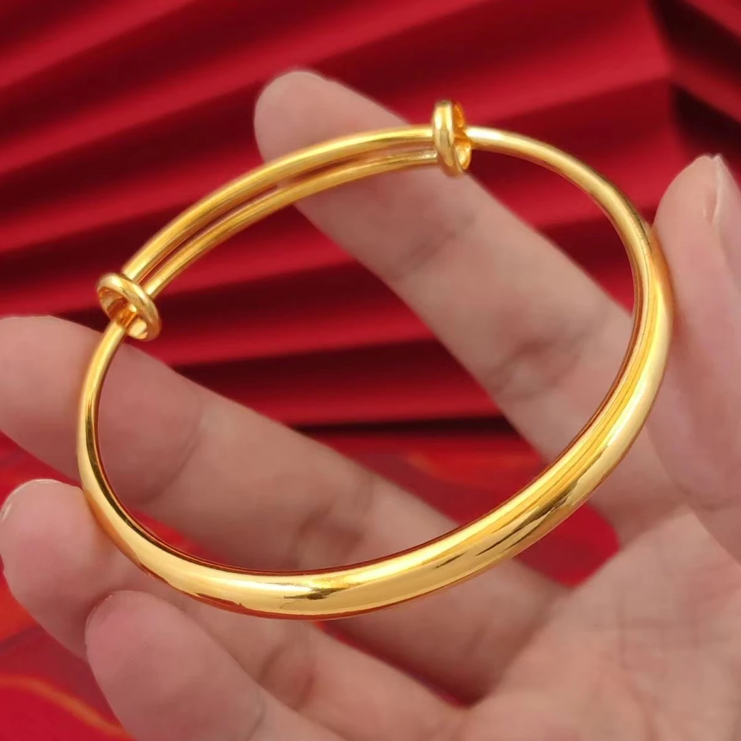 合金手镯 合金材质 素圈推拉手镯