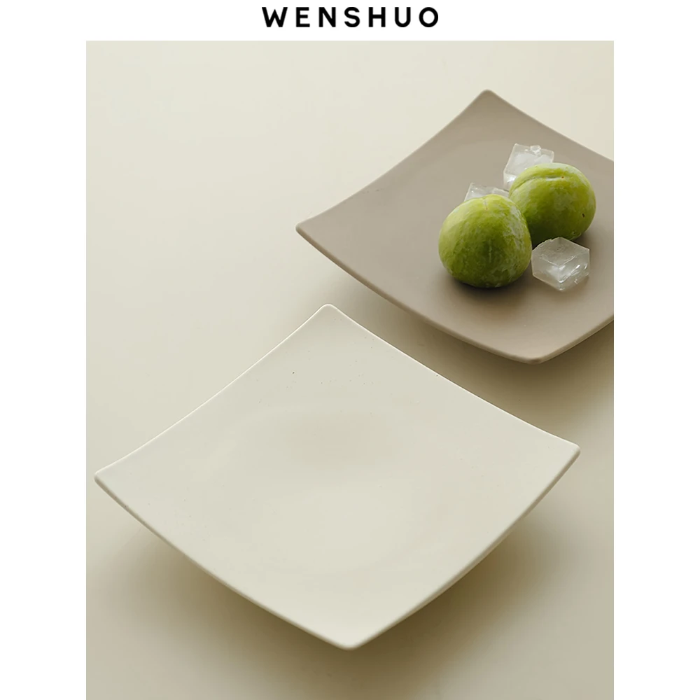 WENSHUO北欧INS正方托盘装饰糖果盘水果盘餐盘西餐甜品客厅收纳盘
