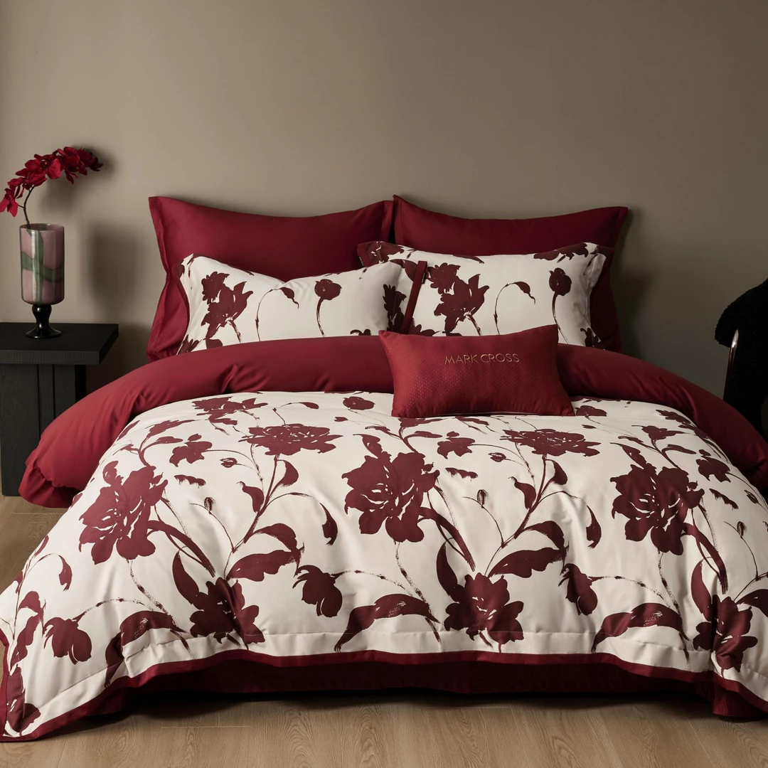 【玛洛驰-典雅婚礼】小奢绸2.0简约雅致喜嫁长绒棉全棉四件套系列