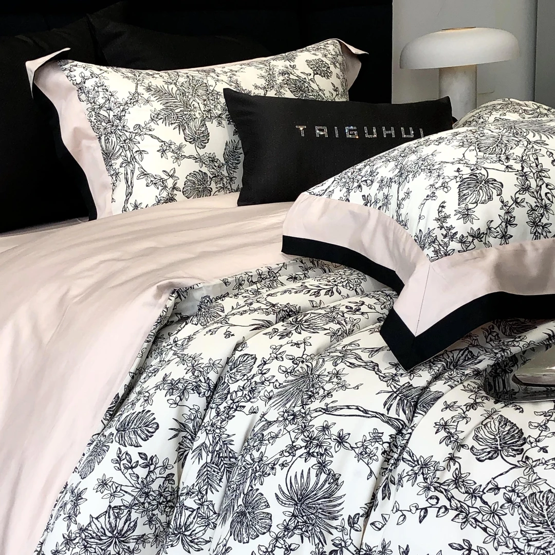 纯棉长绒棉CR超柔工艺四件套高支全棉印花四件套-华尔兹