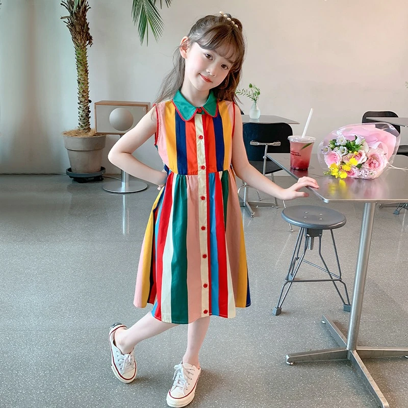 女童连衣裙夏装2024新款洋气女孩学院风裙子童装儿童夏季公主裙潮