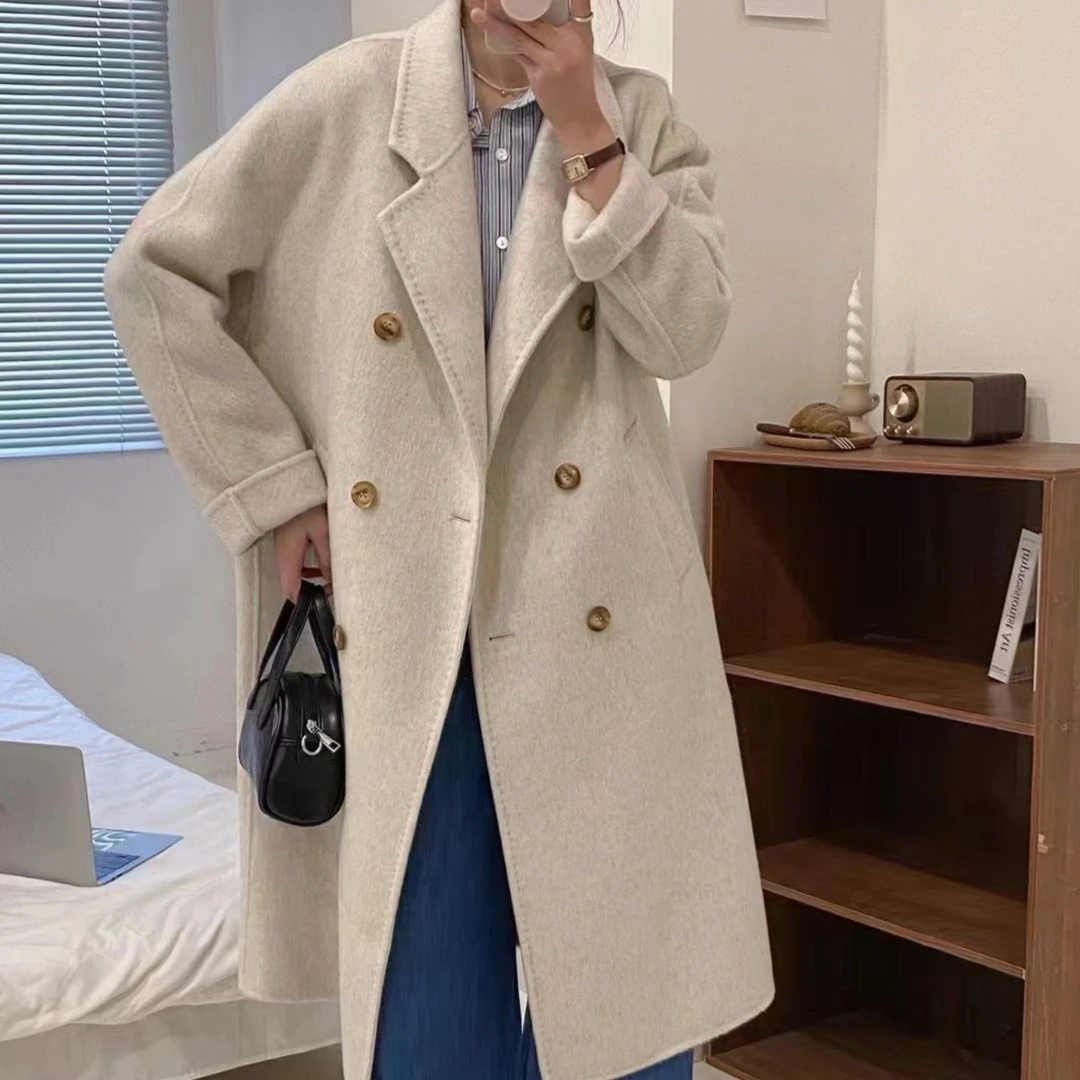 1018 九炫轻奢女装秋冬款韩版百搭气质中长款大衣-