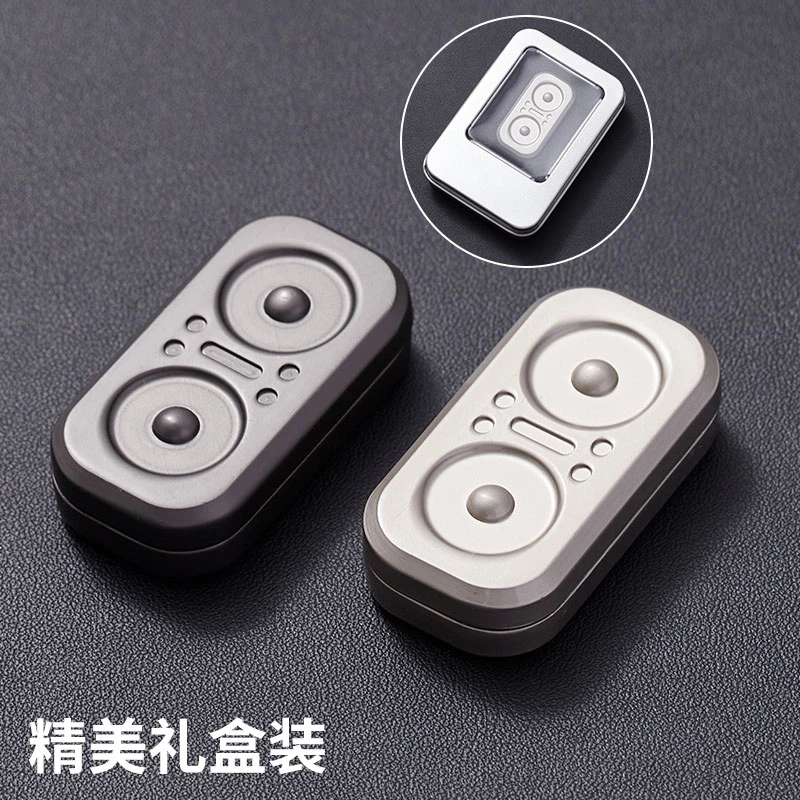 猫头鹰推牌旋转陀螺啪啪币减压指尖陀螺顿挫感成人解压推牌玩具