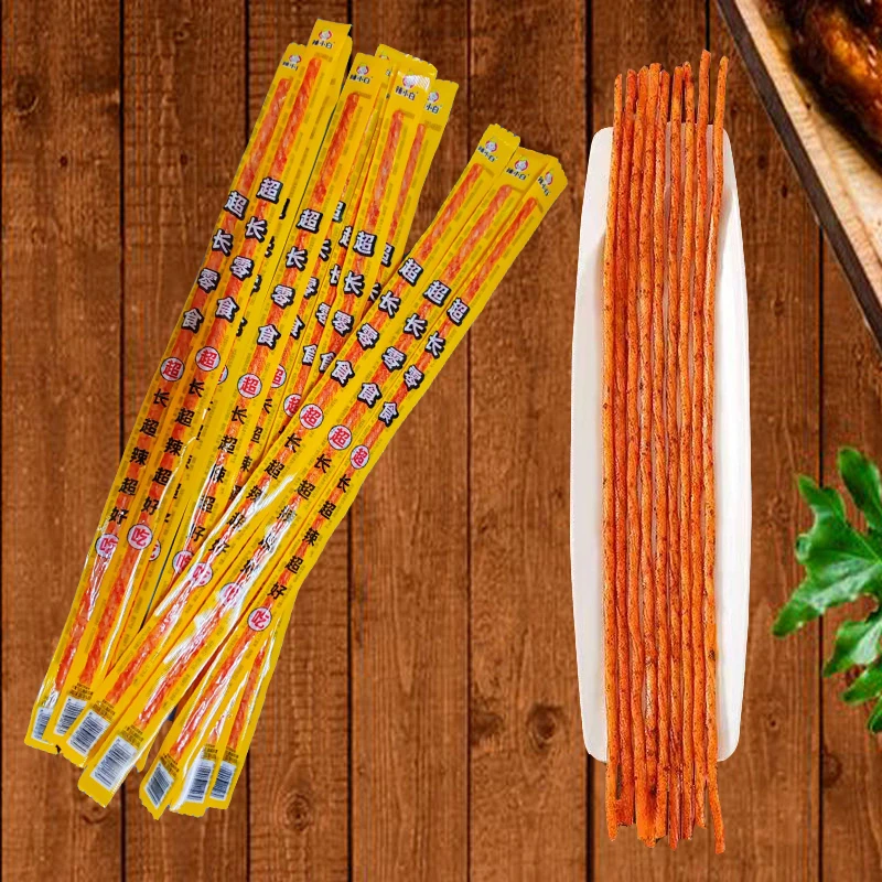 辣小白超长辣条好吃美味经济实惠 调味面制品休闲零食袋装小包装