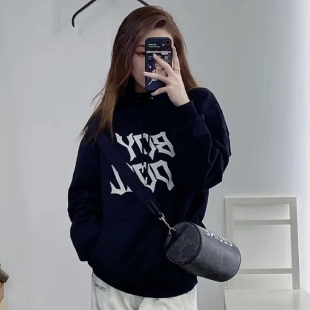 Celine/赛琳/黑色连帽卫衣 M码 全新带吊 GM000873