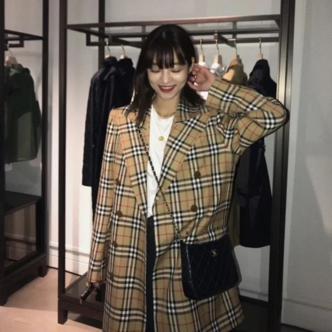 Burberry/博柏利/联名西太后格纹西服 38码 99新 GM000703