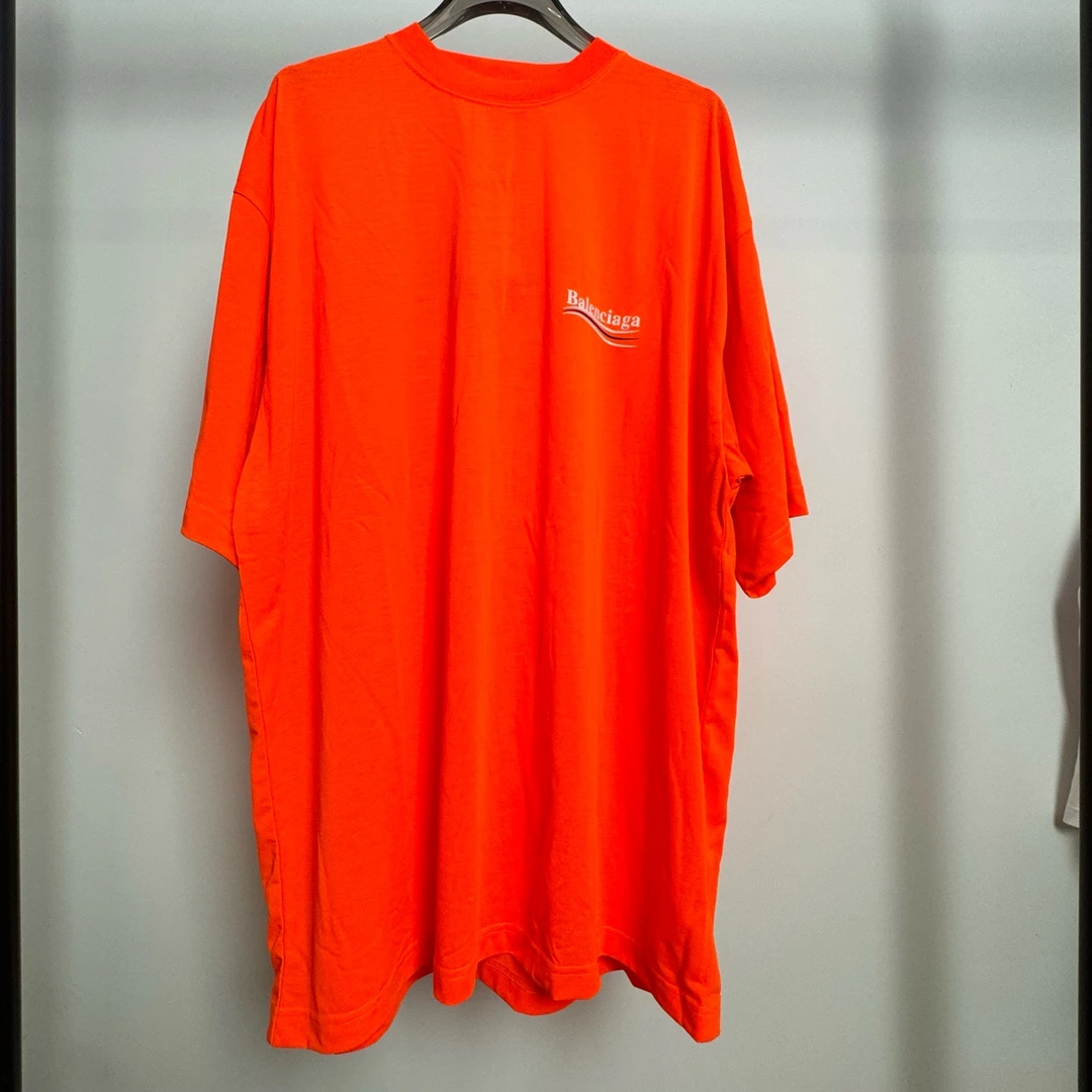 Balenciaga/巴黎世家/荧光橘可乐T L码 全新带吊 GM000981