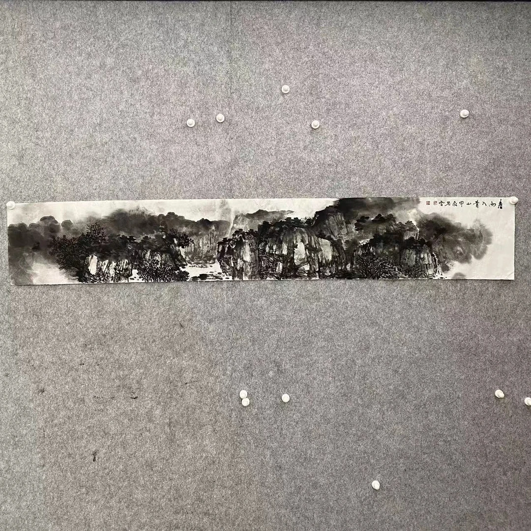 韩江书画-彭谷云馆藏作品-(国画)尺寸25*148-无框