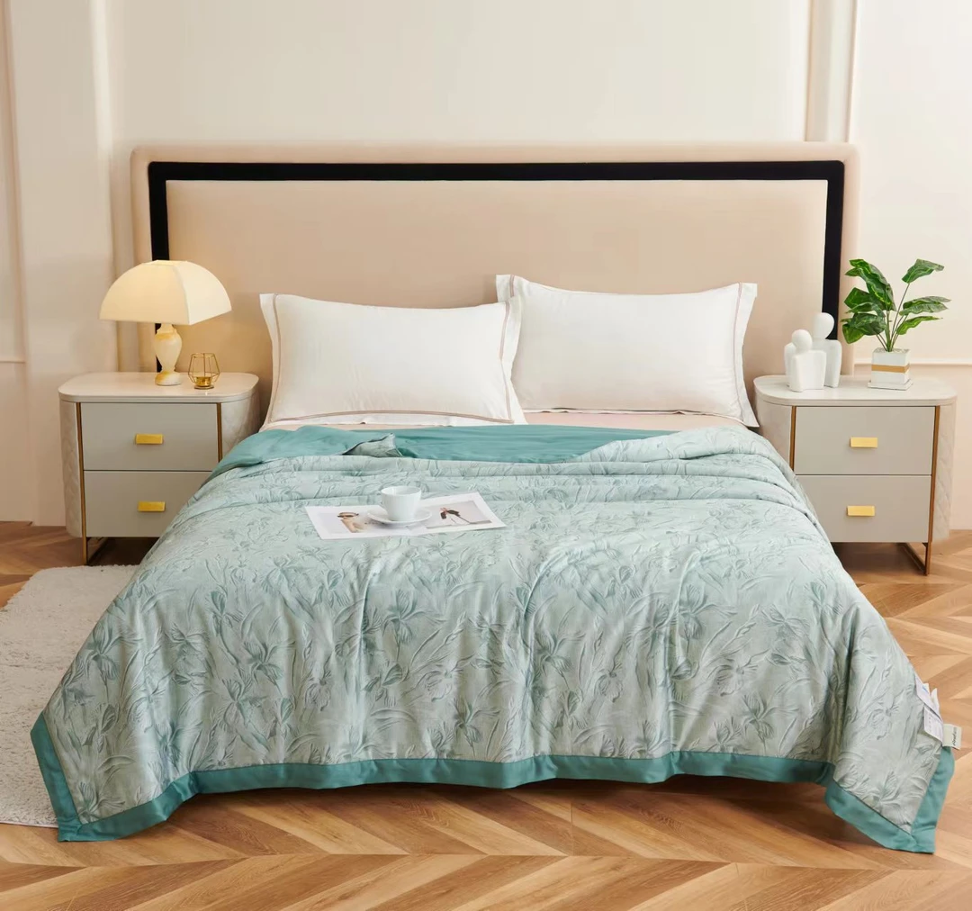 【绿叶瑶芳】200*230cm蚕丝活性棉天丝棉被柔软顺滑天丝四季被