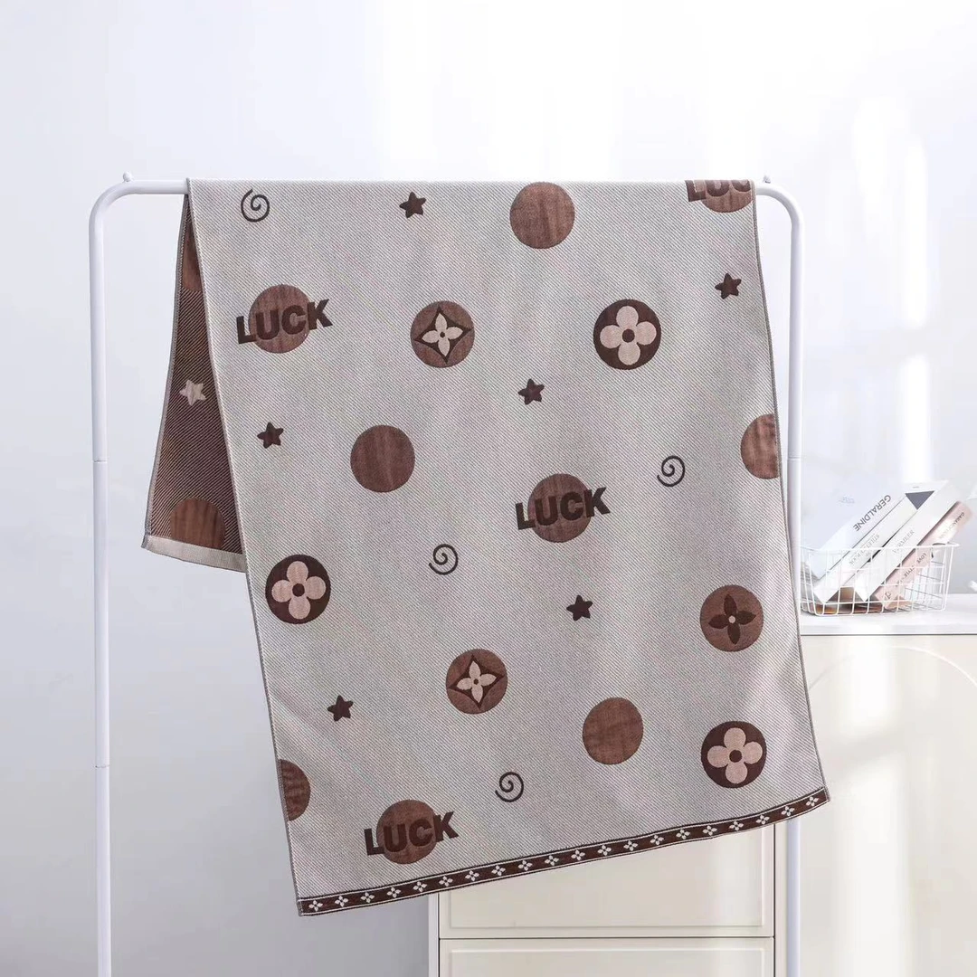 【字母luck】80*160cm加大浴巾舒适吸水速干亲肤通用不掉毛浴巾