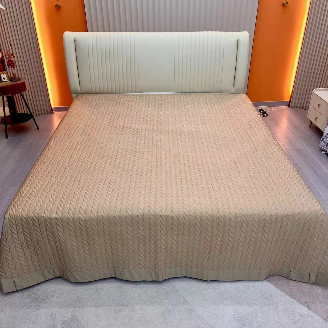 【半树花床盖】250*250cm天丝棉盖毯柔软顺滑轻奢丝滑大床盖