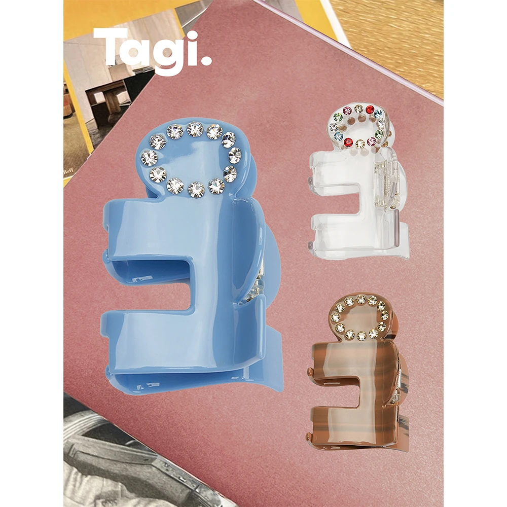 Tagi.《i》想象mark拼图发夹宝石发抓组合可爱