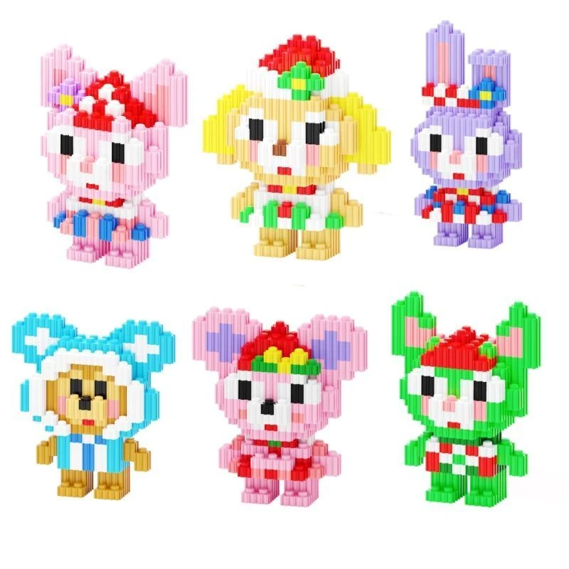 星黛小颗粒diy积木拼图益智手工拼装玩具迪士公仔摆件兼容乐高