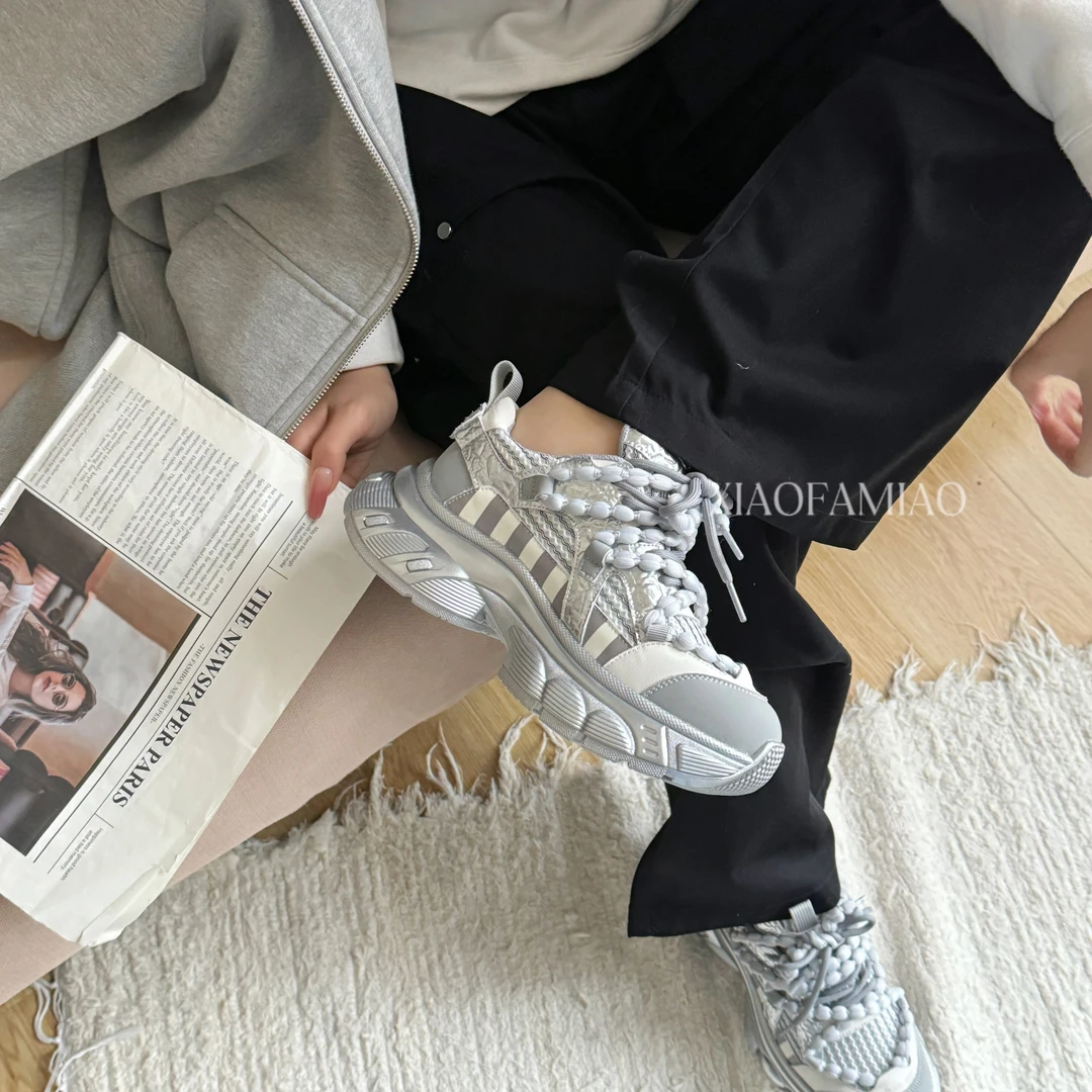 小发喵颗粒珠买手旗舰高街休闲百搭ins厚底时尚休闲鞋