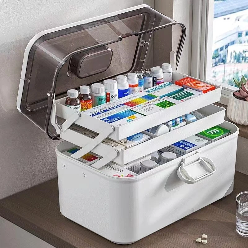 大号装药的医药箱家用收纳箱药盒家庭大容量收纳盒小药箱便携学生