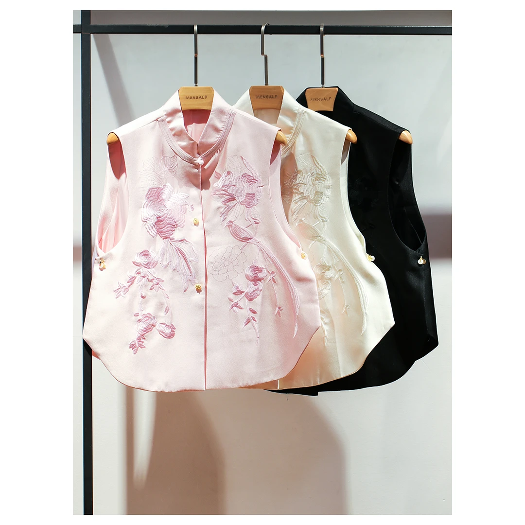 【富甲如意】  重工刺绣 新中式改良立领马甲外套MS641