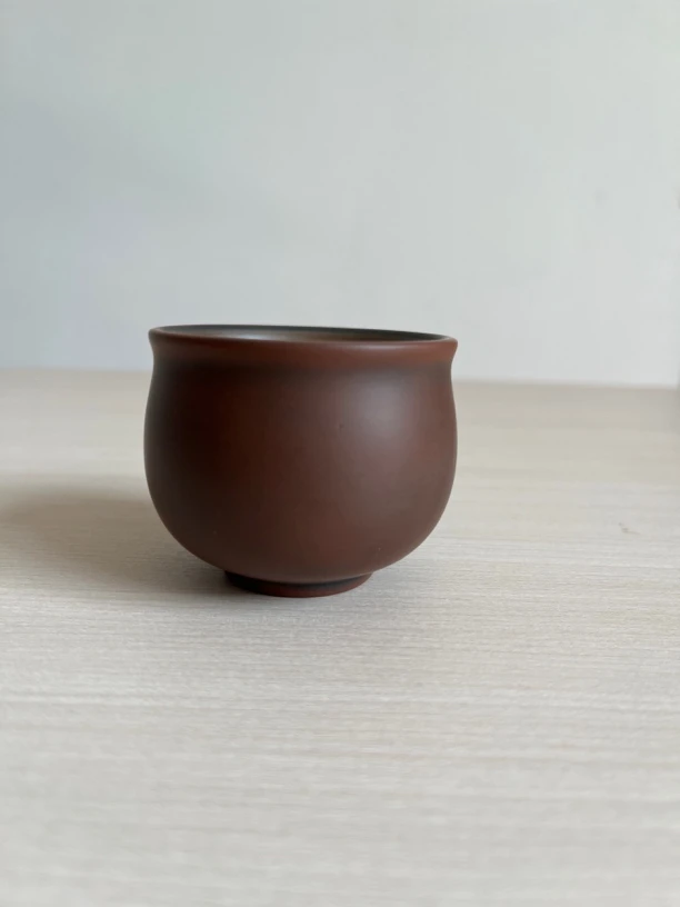 广西钦州坭兴陶花蕾杯原矿品茗杯80毫升