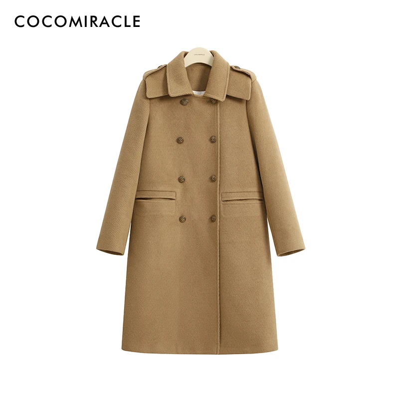 2024冬款90白鸭绒呢料大衣 Q26DY7163