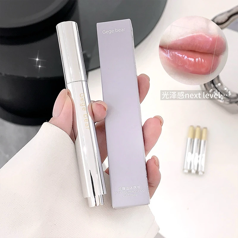 戈戈小熊成膜固体唇蜜韩系显嫩显白滋润口红纯欲显色水光秋冬唇膏