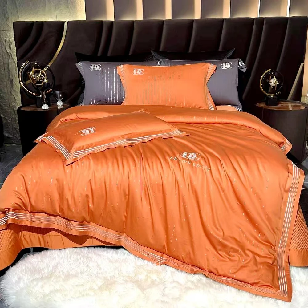 慧慧家纺！清仓活动款！天丝棉刺绣抗菌银离子床盖四件套