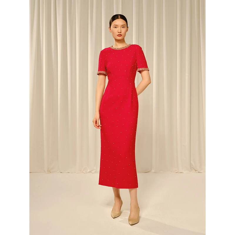 Song of Song/歌中歌结婚中式婚宴时尚复古蕾丝连衣裙5C33305670