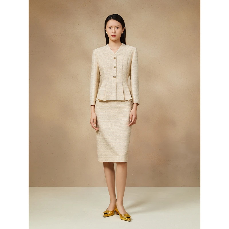 Song of Song歌中歌小香温柔风奶油杏连衣裙5C64305270