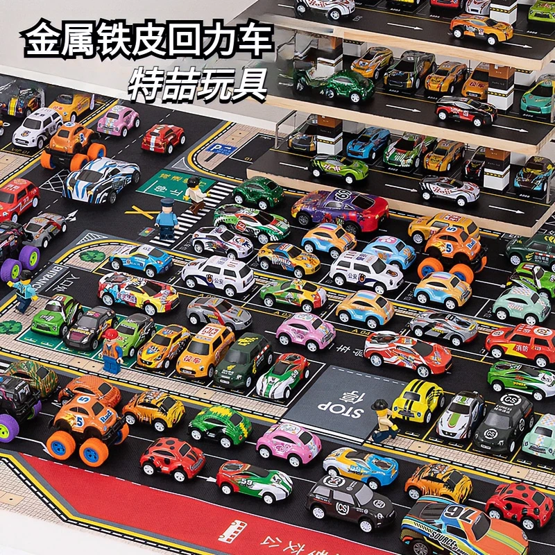 【9.9十辆回力车】金属回力车耐摔涂鸦3-6岁儿童玩具回力车小车警