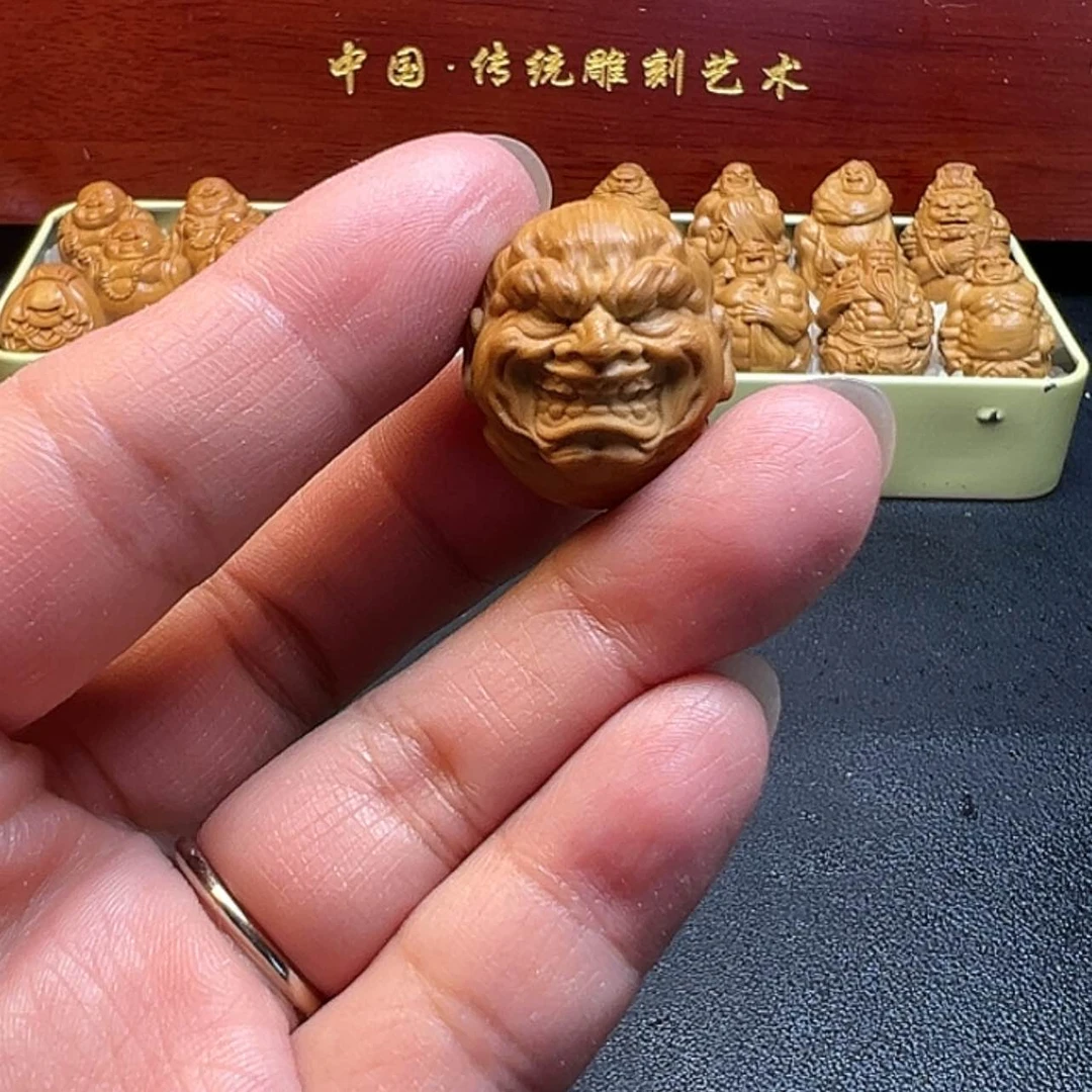 【闪购商品】橄榄核核雕恶僧单子