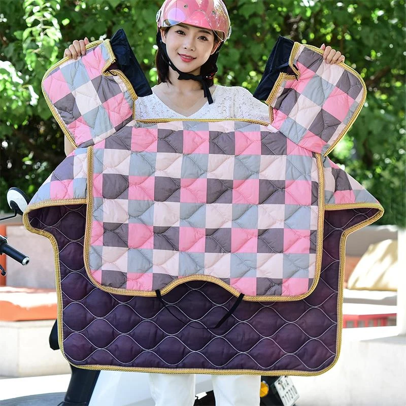 电动摩托车挡风被冬季加绒中厚电瓶车防风罩防水双面春秋薄四季款