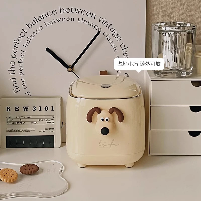 桌面垃圾桶小号迷你可爱家用客厅餐桌网红高颜值按压式果壳废纸桶