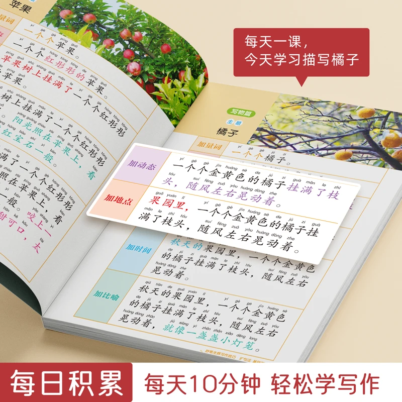 每日晨读小学语文扩句法五感法写作文看图写话素材技巧范文积累