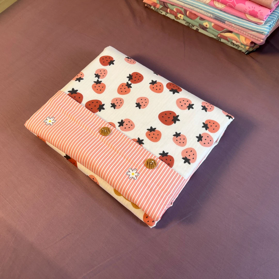 纯棉全棉微瑕AB版本被罩80支铂金系列斜纹棉-快乐草莓