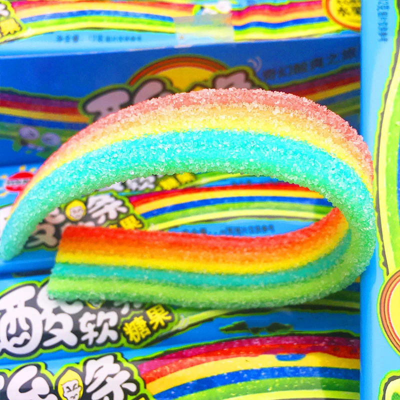 酸软条糖水果味混合口味糖果七夕礼物送人吃货经典童年彩虹