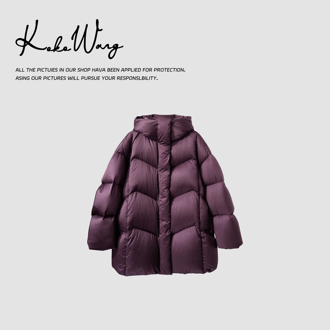 KOKO WANG高定95白鹅超轻保暖立领鹅绒外套 234264F28W41