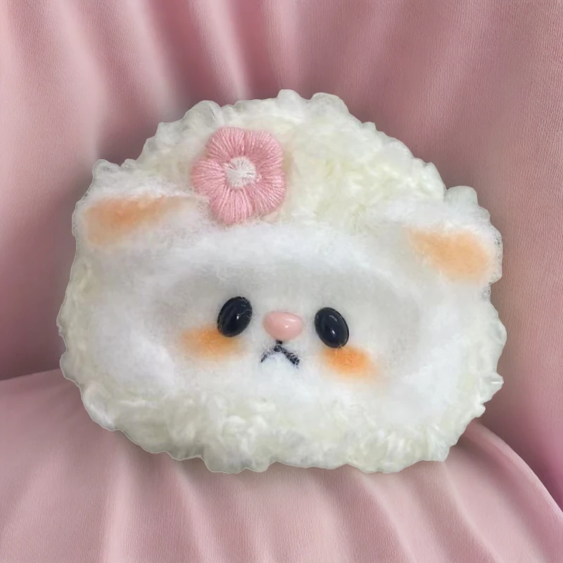 手工小羊毛绒绒发夹小众可爱儿童发卡设计感甜美刘海小夹子手作
