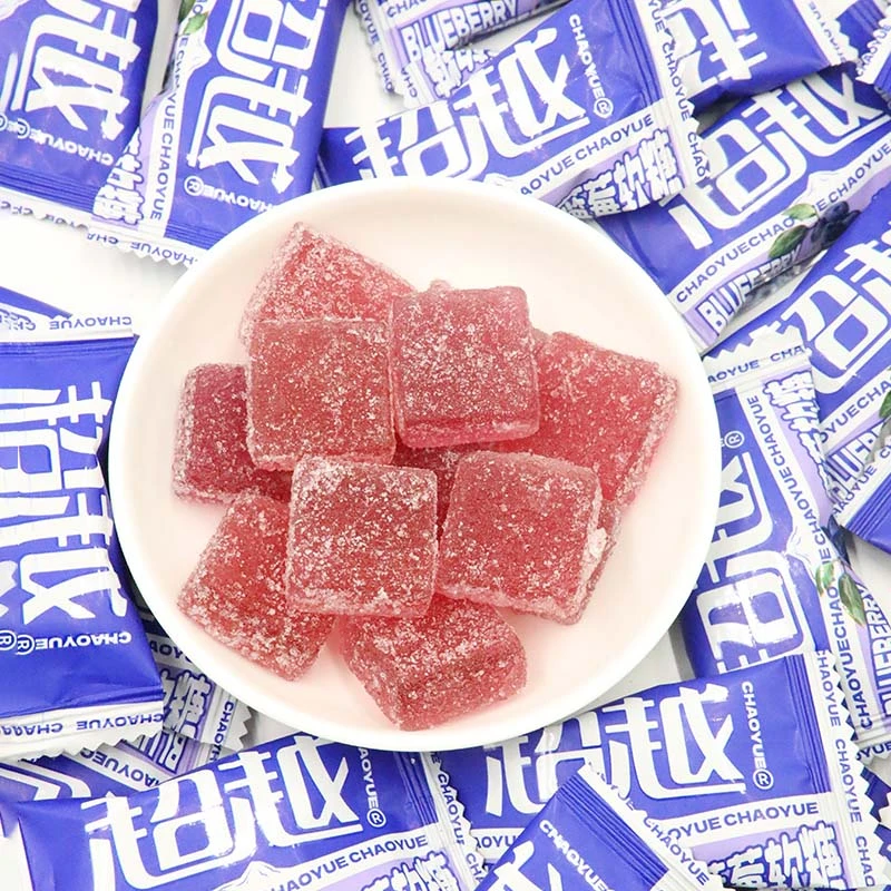 超越蓝莓软糖小零食小吃休闲食品酸甜香浓