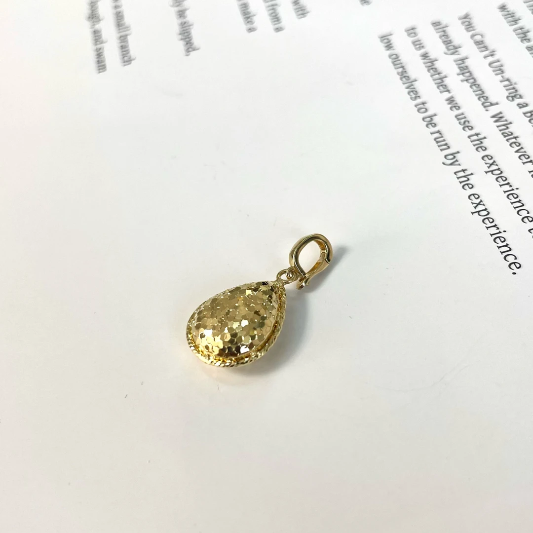 【美控MK】18k金碎碎冰水滴万能扣吊坠/不含链多样性发其一多退少补