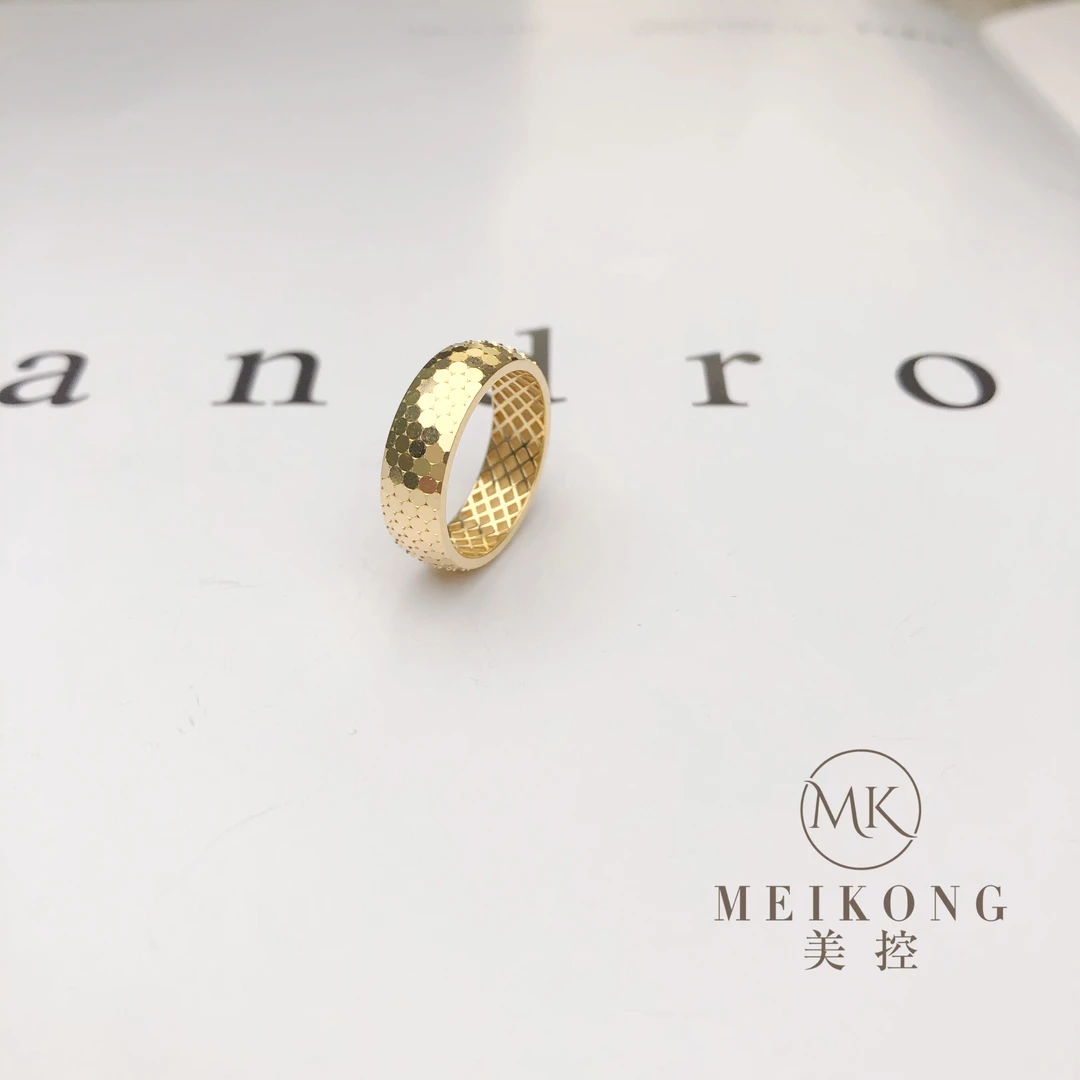 【美控MK】18k金星光戒指经典轻奢气质精致时尚
