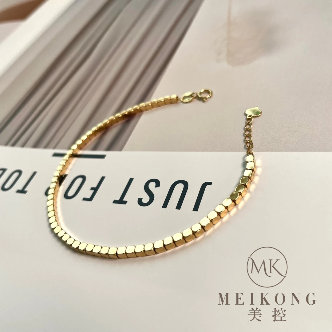 【美控MK】18k金方糖高光手链/时尚百搭气质轻奢精致/多样性发其一