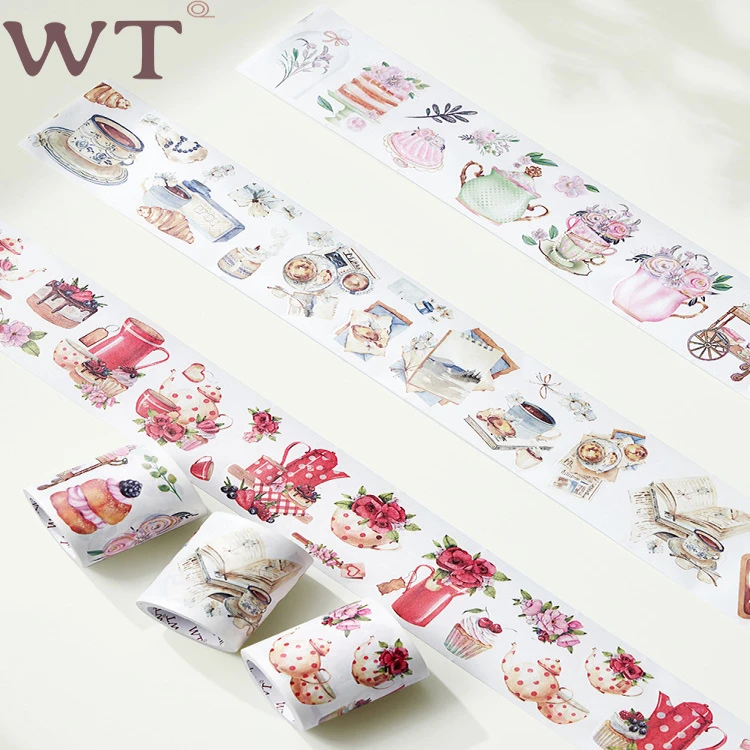 WT原创胶带 布朗尼时刻 手帐胶模切甜品蛋糕主题和纸胶带手工
