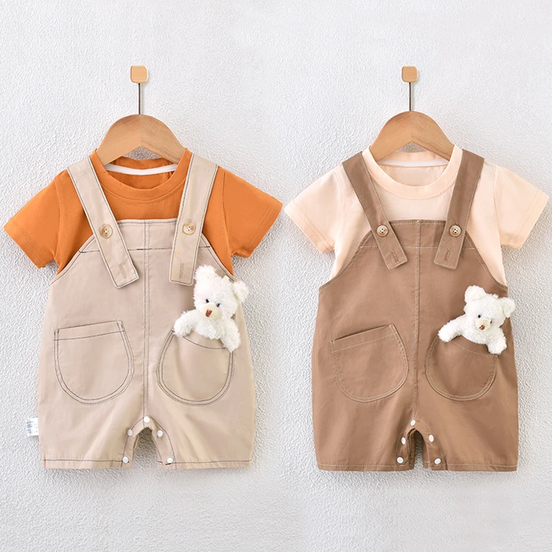 儿童夏季套装薄款夏装两件套男女宝宝外出时尚百搭套装