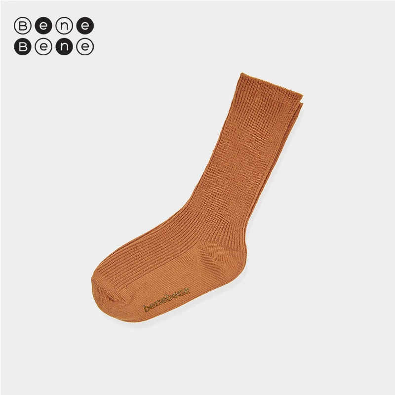 BeneBene新品上新韩系百搭舒适纯棉透气纯色棉袜中筒BeneBene薄袜