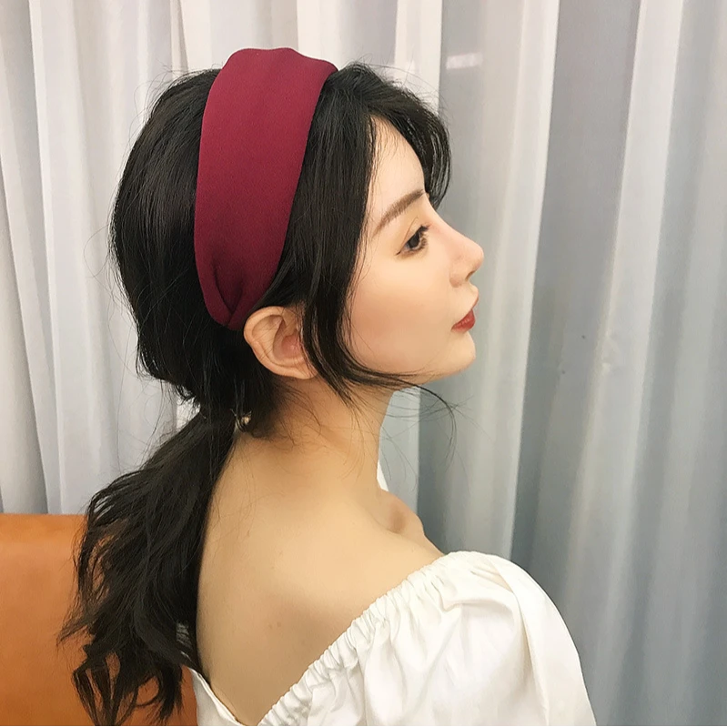 复古时尚高级感太空棉宽边发箍简约气质网红洗脸头箍