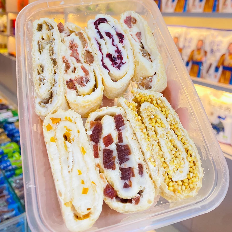 【顺丰冷链】鲜奶皮子卷内蒙古特产奶酪毛巾卷奶制品零食水果夹心